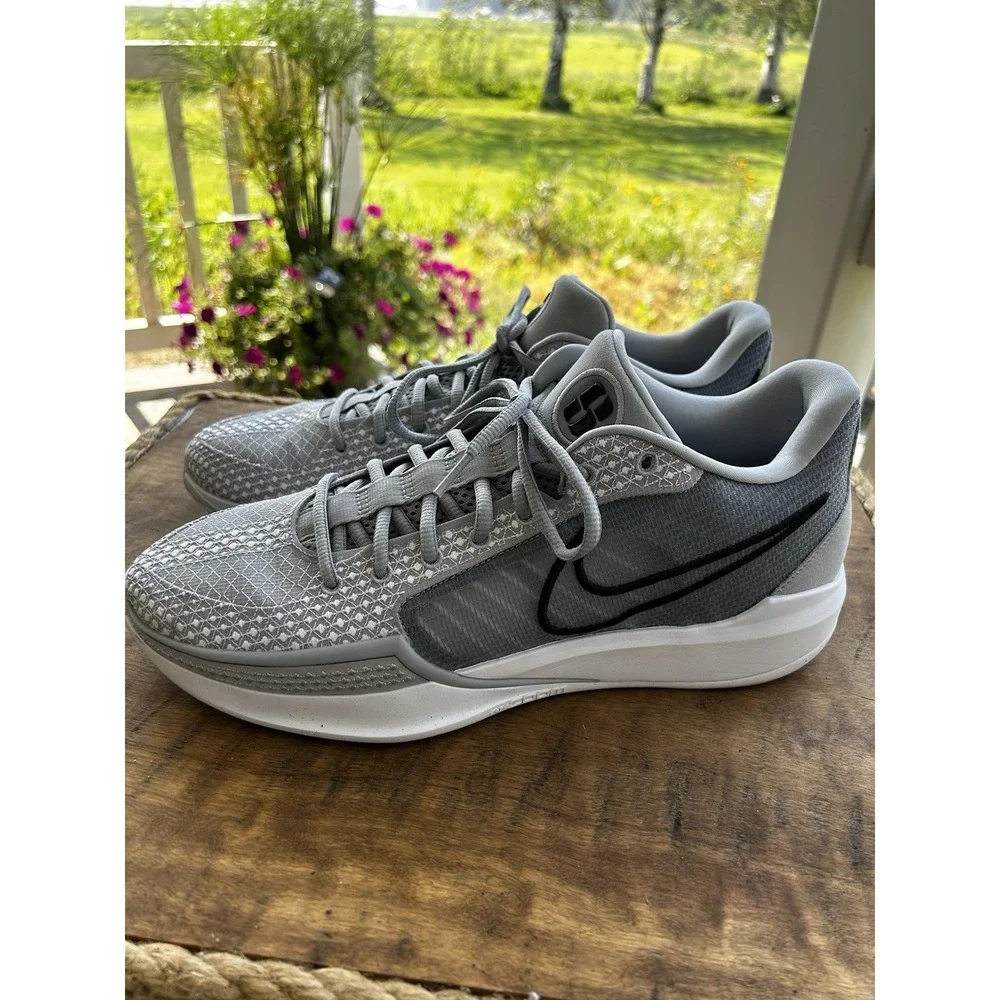Nike Precision 7 Basketball Shoes Gray Black Mens Size 12.5 FQ3837-001
